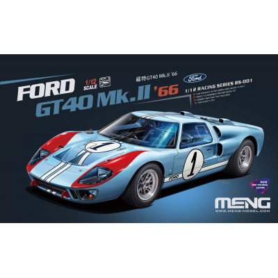 FORD GT40 Mk.II ‘66 (PRE-COLORED EDITION) - 1/12 SCALE - MENG RS-001